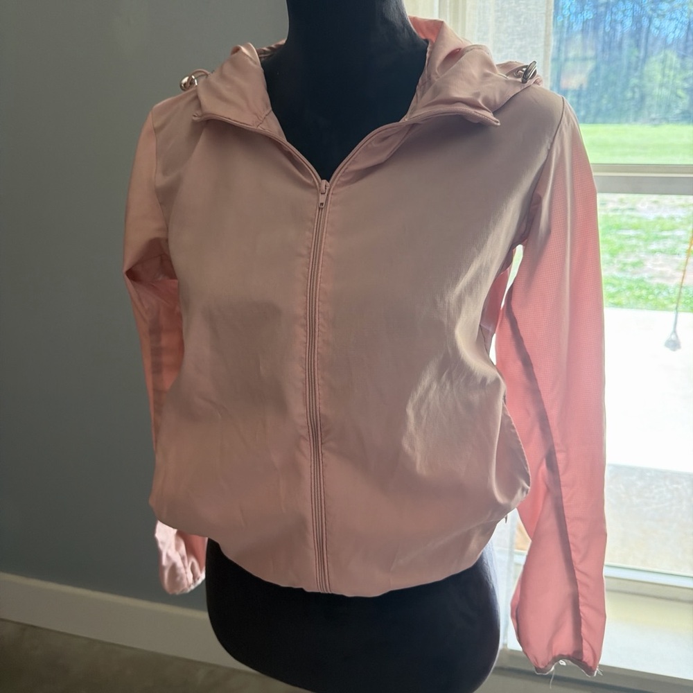 Love Tree Light Pink Bomber Super Lightweight Crop Jacket Sz S Water Resistant